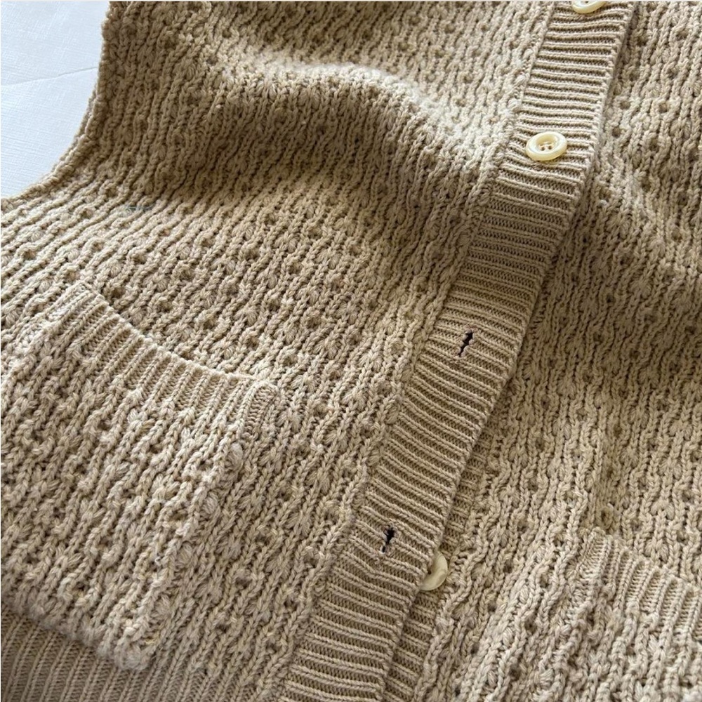 Vintage textured knit cardigan sweater - Picture 9 of 9
